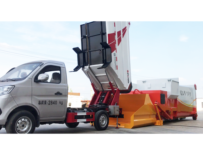 自裝卸、車廂可卸式垃圾車、移動(dòng)壓縮垃圾站協(xié)同作業(yè)